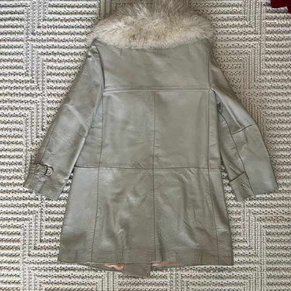Vintage 60s/70s Fur leather Collar Coat - Picture 16 of 16